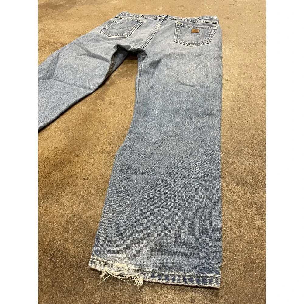 Carhartt Jeans Mens 40x32 Blue Stonewash Traditional Fit Straight Leg B160‎ DST